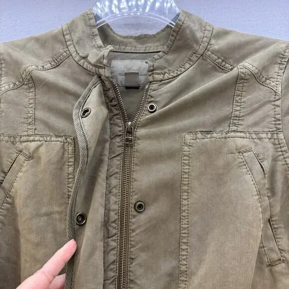 Hinge Jacket Women's S Olive Military Style Utility Jacket Cargo Preppy Normcore - Picture 4 of 10